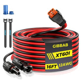 Gibbab vista frontal del cable y conectores, facilita conexión segura