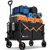 Gonex vista frontal del carro plegable mostrando gran capacidad