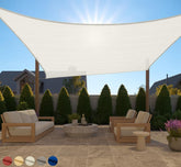 GORILLA GRIP vista frontal del toldo ivory mostrando sombra amplia