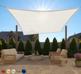 GORILLA GRIP frente del toldo mostrando diseño y color ivory para sombra eficaz