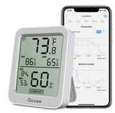 Govee H5075 frente con pantalla LCD grande mostrando lectura clara