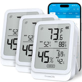 GoveeLife H5104 pack frontal tres unidades muestra ubicación múltiple y control preciso