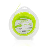 Greenworks frente del empaque, muestra el rollo de 100 ft y su durabilidad