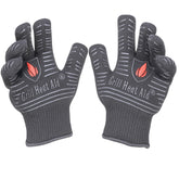 GRILL HEAT AID frente del paquete mostrando especificaciones y tallas