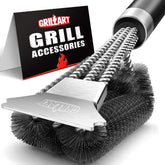 GRILLART cepillo frontal mostrando cabeza redonda y cobertura completa