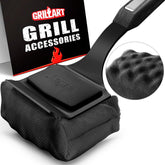 GRILLART vista frontal del cepillo con empaque mostrando seguridad
