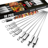 GRILLART pinchos frente del paquete mostrando las 10 piezas y su acabado