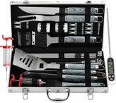 grilljoy estuche de aluminio cerrado protege y organiza todas las herramientas