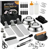 grilljoy vista frontal del kit organizado y listo para usar