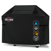 Grillman vista frontal de la funda protegiendo una parrilla grande, protección completa
