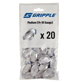 GRIPPLE paquete frontal mostrando 20 unidades y facilidad de instalación