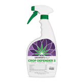 Grower's Ally frente del envase Crop Defender 3 mostrando 24 oz y beneficios orgánicos