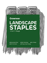 GROWNEER paquete frontal mostrando 100 grapas, ideal para proyectos de jardín