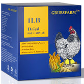 GRUBSFARM frente del envase mostrando bolsa resellable y caja protectora