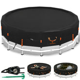 GuardKove cubierta 12ft vista frontal que protege y mantiene agua limpia