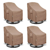 Hadisi funda silla patio frontal mostrando ajuste y cobertura total para protección