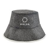 Halsa gorro sauna frontal mostrando forma y ajuste confortable