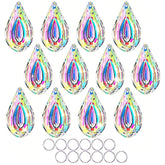 HDCRYSTALGIFTS prisma frontal forma albaricoque, aporta destellos decorativos