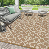HEBE alfombra exterior frontal con diseño geométrico resistente
