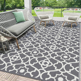 HEBE alfombra exterior vista frontal, aspecto elegante y resistente