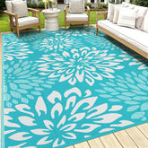 HEBE alfombra frontal 8x10 mostrando diseño floral y acabado duradero