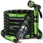 HEYRSUN manguera frontal 25 ft mostrando durabilidad y longitud