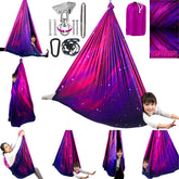 HiCamer columpio frontal mostrando forma envolvente y color galaxy