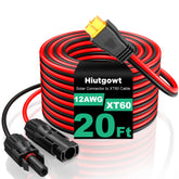Hiutgowt cable XT60 20ft vista frontal que muestra longitud y conectores, confiable