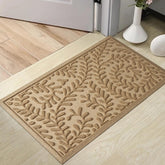 HIYARD felpudo frente empaquetado beige mostrando diseño acogedor y durabilidad