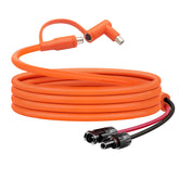 Hoeine vista frontal del adaptador MC4 a DC 8mm que facilita conexiones seguras