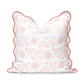 Hofdeco Premium frente de la funda con estampado dahlia blush, aporta estilo costero