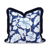 Hofdeco Premium frontal de la funda mostrando flores hibiscus y beneficio estético