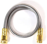 Holldoor manguera metálica 3 ft vista frontal, resistencia y durabilidad