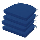 HOMELYSIAN vista frontal del pack de 4 cojines Royal Blue, comodidad inmediata