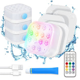Homly vista frontal del pack de 4 luces mostrando diseño y brillo