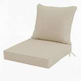 Honorbox vista frontal del cojín 24x24 crema, mejora estética del patio