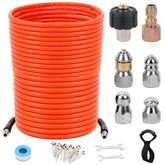 HOSEING vista frontal del kit completo mostrando manguera y caja, listo para uso