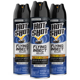 Hot Shot aerosol frontal del envase mostrando diseño y beneficio de control rápido