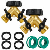 Hourleey divisor frontal pack mostrando dos salidas, solución doble para riego