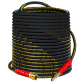 Hourleey manguera frontal enrollada 100ft, durabilidad y alcance