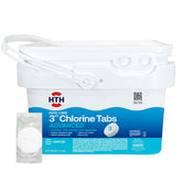 HTH embalaje frontal 5 lb mostrando el producto y beneficio de almacenamiento seguro
