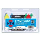 HTH kit 6-way frontal mostrando envase y contenido, fácil de almacenar