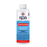 HTH Spa envase frontal mostrando 16 oz y uso fácil