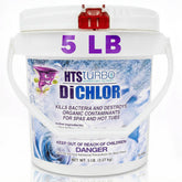 HTS Turbo envase frontal mostrando la presentación de 5 lb y ventajas de uso