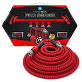 HydroTech manguera vista frontal mostrando longitud y empaque, ideal para grandes áreas