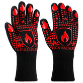 IGNISGUARD guantes frente mostrando diseño y color rojo para protección térmica