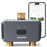 Insoma vista frontal del temporizador mostrando controles y beneficio de gestión remota