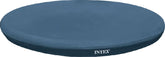 Intex cubierta 28020E frontal mostrando ajuste y sobreposición de 12 pulgadas