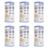 Intex empaque frontal del pack de 6 cartuchos mostrando compatibilidad y ahorro