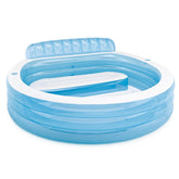 Intex vista frontal de la piscina familiar mostrando comodidad y accesibilidad